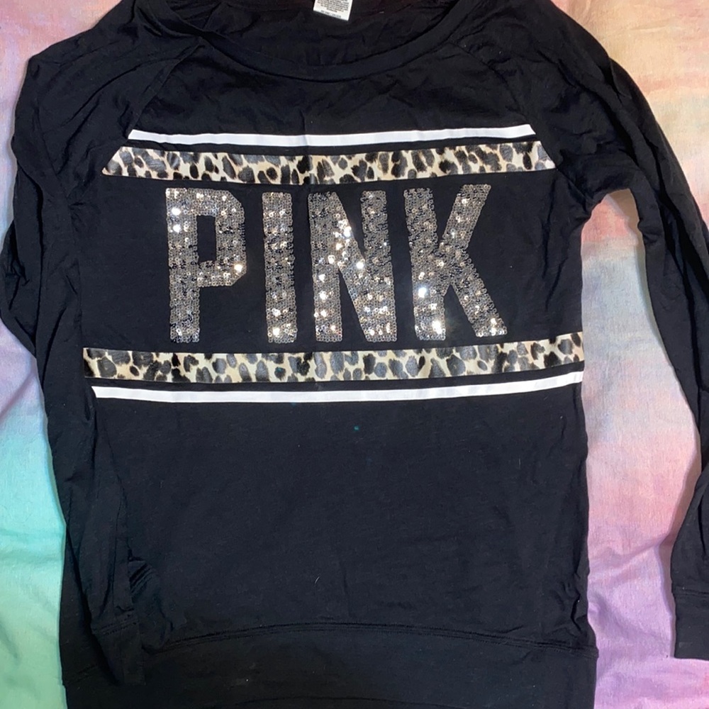 Pink sequin logo